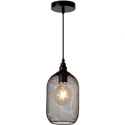 Image of Lucide Pendant Light, Metal, E27, 40 W, Black
