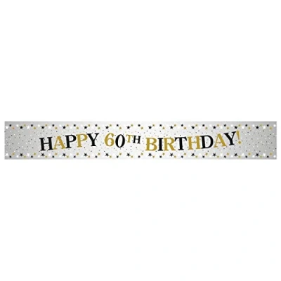 Image of Amscan 9913793 Sparkling Celeb 60 Foil Banner