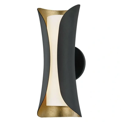 Image of Josie 2 Light Wall Sconce Gold, Black, Glass
