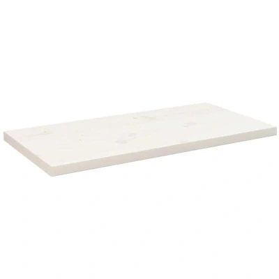 Image of vidaXL Table Top White 80x40x2.5 cm Solid Wood Pine Rectangular