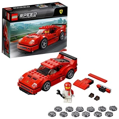 Image of LEGO 75890 Speed Champions Ferrari F40 Competizione Racing Driver Minifigure Building Set, Vehicle Toys for Kids, Forza Horizon 4 Expansion Pack Model