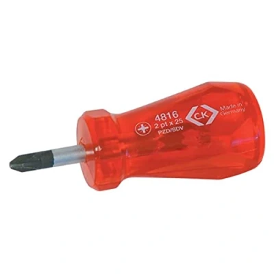 Image of C.K T4816 2 PZ2 x 25 mm Stubby Pozidriv Screwdriver