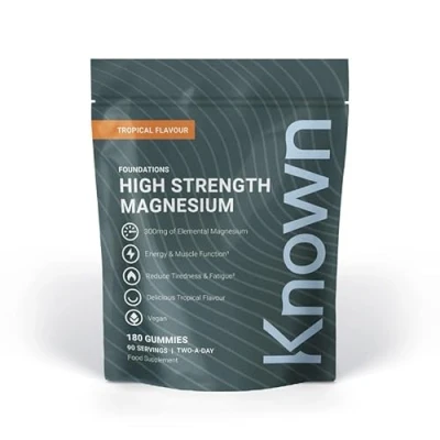 Image of Known Delicious High Strength Magnesium Gummies 300mg Elemental Natural Mixed Tropical Flavour 180 Vegan Gummies, 3 Month Supply