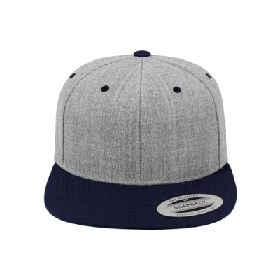 Image of Flexfit Classic Snapback 2TONE Cap, Size: One Size, Light grey/dark blue