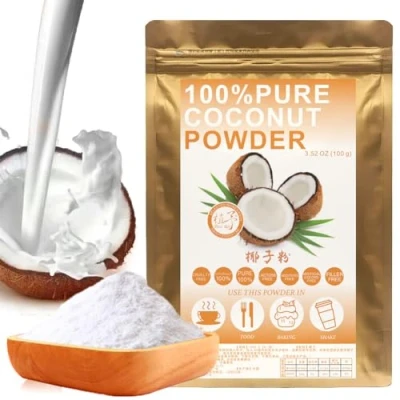 Image of Plant Gift 100% Pure Coconut Powder 椰子粉 Natural Powder, Great Flavor for Drinks, Smoothie, Yogurt, Baking, cookies, cakes and Beverages, Non GMO No Filler, additives 100G/3.25oz