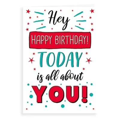 Image of Regal Publishing Humour Funny Birthday Card Today is about u 7 x 5 inches
