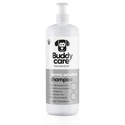 Image of Derma Sensitive Dog Shampoo by Buddycare With Aloe Vera and Pro Vitamin B5 (1L)