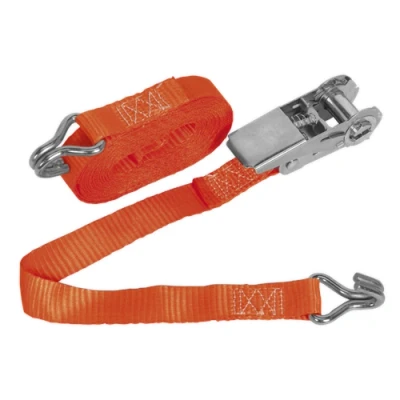 Image of Sealey Ratchet Tie Down 25mm x 4.5m Polyester Webbing 800kg Breaking Strength