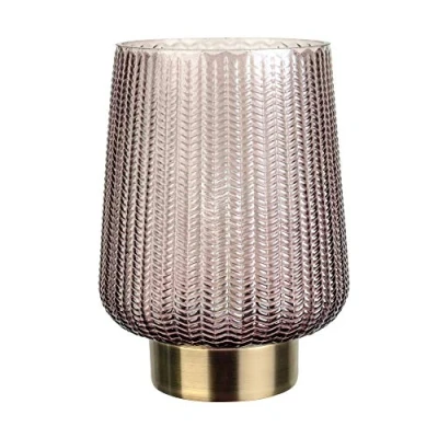 Image of Pauleen 48137 Fancy Glamour Portable luminaire Table Timer Function 6H Battery lamp Without Cable Grey Glass/Metal, 0.8 W, Brown, Brass