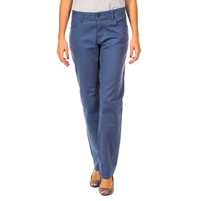 Image of Gaastra Womens Long straight cut trousers with hems 31696000 woman Blue Cotton Size 31 (Waist)