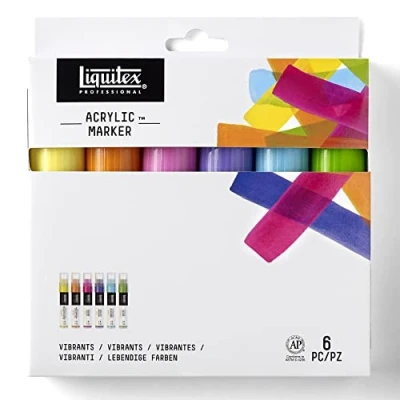 Image of Liquitex Color, Acrylic, Wide Vibrant Tones, 6 stück (1er Pack)