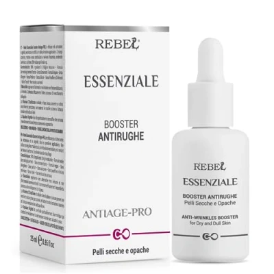 Image of Rebel ESSENTIAL Anti Wrinkle Booster Face Serum Illuminating Antioxidant Bakuchiol and Vitamin C Spots Ageing 99% natural origin 25 ml dropper