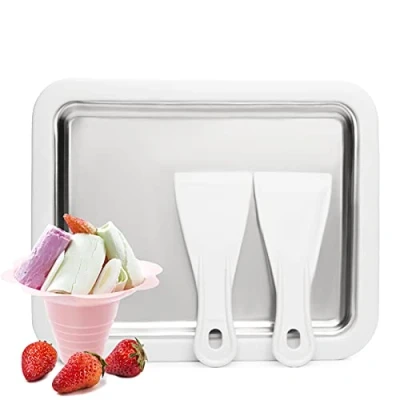 Image of JoyMech Instant Ice Cream Maker Ideal for Making Soft Serve Slushies Frozen Yogurt Sorbet Gelato Rolled