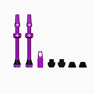 Image of Muc Off Purple Tubeless Presta Valves, 44mm Premium No Leak Bicycle Valves With Integrated Valve Core Removal Tool