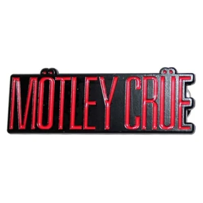 Image of Rock Off officially licensed products Motley Crue Band Logo Pin Badge One Size