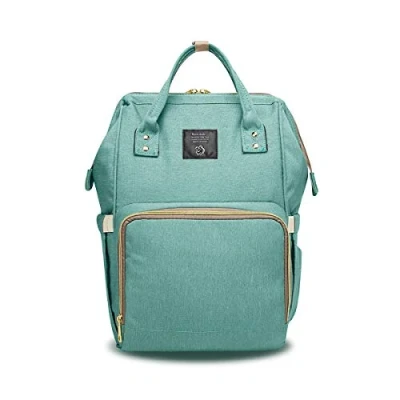 Image of SONARIN Baby Nappy Changing Backpack,Diaper Bag,Multi Function Travel Backpack Organizer with Bottle Insulated Bags,Waterproof, Large Capacity(Green)