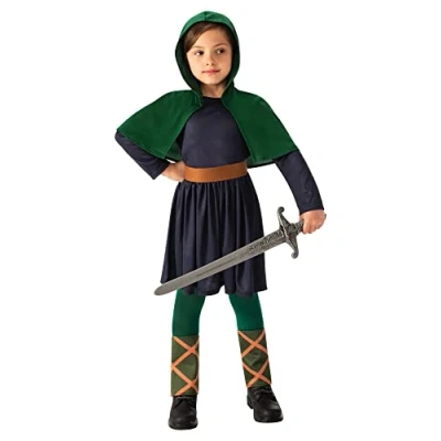Image of Bristol Novelty CF231M Saxon Girl (BN Original) Medium Costume, Green, Blue, Age 6 8 Years Old