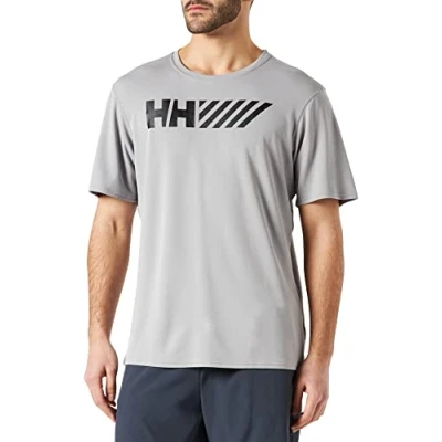 Image of Helly Hansen Men&#039;s Lifa Tech Graphic T Shirt, 841 Alloy, S UK