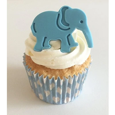 Image of 6 Baby Blue Sugar Elephants Made with Love &amp; Imagination in The UK!