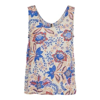 Image of VERO MODA Women&#039;s Vmmenny Tank Top WVN Ga Noos, Silver Lining/AOP: hayda, XS