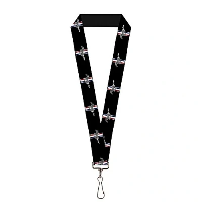 Image of Buckle Down Women&#039;s Lanyard 1.0 Classic Mickey Mouse Pose Black Key Chain, Multicolor, One Size