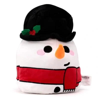 Image of Puckator Squidglys Christmas Festive Friends Cole the Snowman Plush Toy Plushies Cute Animal Baby Newborn Kids Toys Stuff Gifts Gift For Girlfriend Cuddly Stuffed Plushie