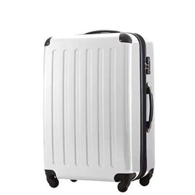 Image of HAUPTSTADTKOFFER Alex Luggage Suitcase Hardside Spinner Trolley 4 Wheel Expandable, 75cm, TSA, white