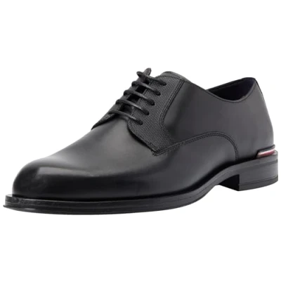 Image of Tommy Hilfiger CORE SHOE Smart laceups, Men&#039;s, Size: 11, Black Leather