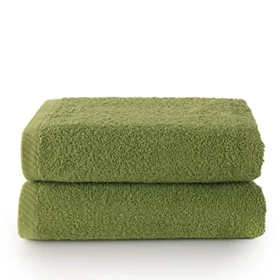 Image of Top Towel Plus Large Bath towels 2 face or bidet 30x50cm 100% cotton Lime