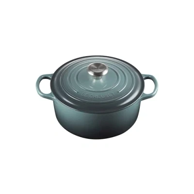 Image of Le Creuset Signature Round Casserole, Ocean, 24 cm