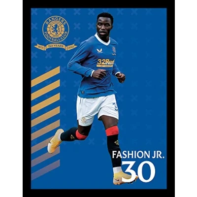 Image of Pyramid International RANGERS F.C FASHION JR FRAMED POSTER PRINT
