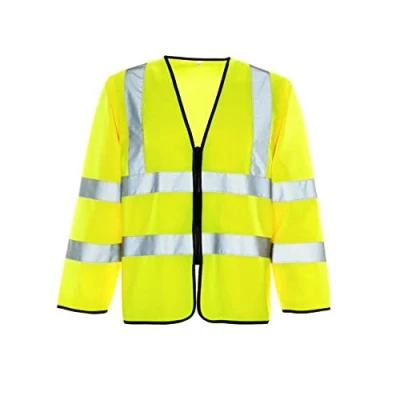 Image of Supertouch 32641 Long Sleeved Hi Vis Zip Vest, Small, Yellow