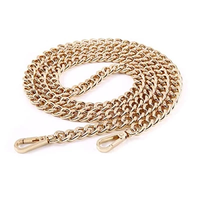 Image of Xiazw 120cm Metal Crossbody Purse Chain Strap Replacement for Bag Handbag (Gold)