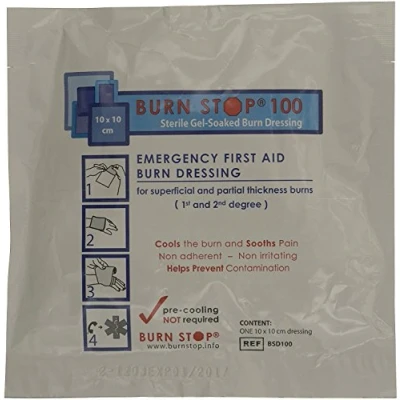 Image of Safety First Aid D8060 Burnstop Burn Dressing, 10 x cm