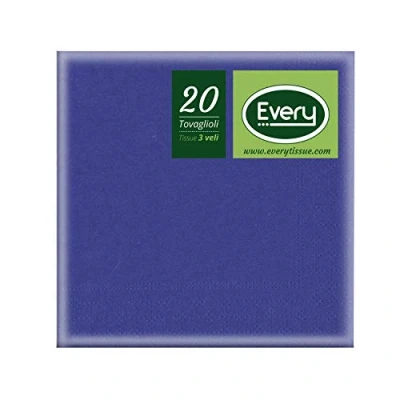 Image of Every Tissue Napkin, Paper, Blue, 24x24 cm