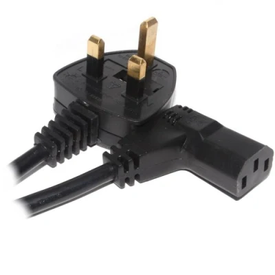 Image of kenable Power Cord UK Plug to Right Angle IEC C13 Cable kettle lead 10m [10 metres]