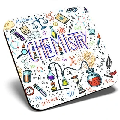 Image of Great Single Coaster Square Chemistry Science Art Teacher Uni Glossy Quality Coasters Tabletop Protection for Any Table Type #14791