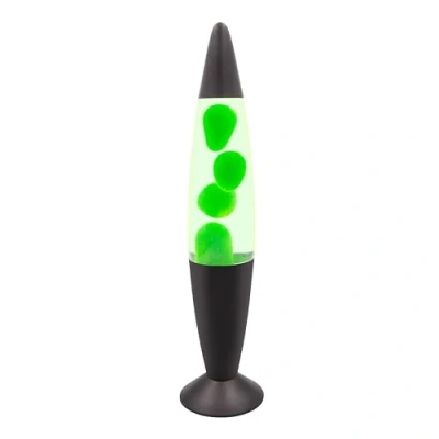 Image of Global Gizmos 16&quot; Lava Lamp Green Wax &amp; Black Base