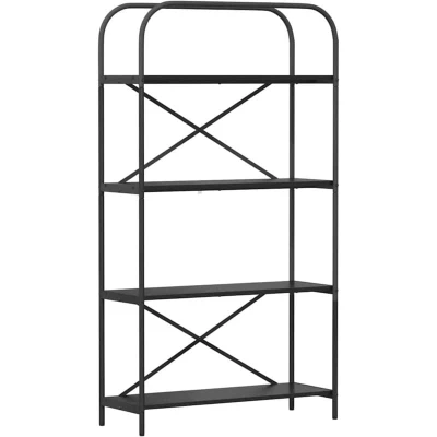 Image of vidaXL Bookshelf Black oak 80 x 30 146 cm Engineered wood
