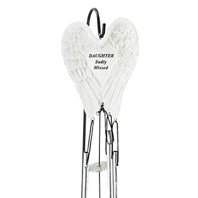 Image of Daughter Sadly Missed Guardian Angel Wings Graveside Memorial Wind Chime