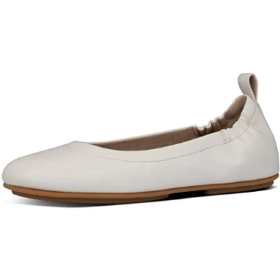 Image of Fitflop Women&#039;s Allegro Closed Toe Ballet Flats, Stone, 3 UK