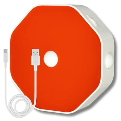 Image of Toys4Boys LED Children&#039;s Night Light 1000mAh Battery Melatonin Red with Magnetic Mount Triple Motion Sensor Lights Sleeping Ideal for Children USB C