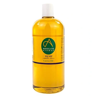 Image of Absolute Aromas Hemp Seed Oil 500ml Pure, Natural, Cold Pressed, Vegan and Cruelty Free Moisturising for Face, Hair Skin