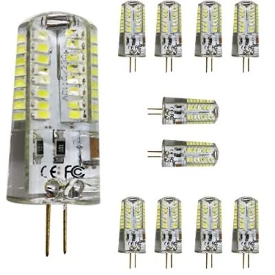 Image of mengjay® 10 x G4 LED beads, 5 W, AC 220 240 V, 64 SMD 3014 LED, replaces 50 W halogen bulbs, 320 lm, cold white 6000 K, 360 beam angle lamps beads