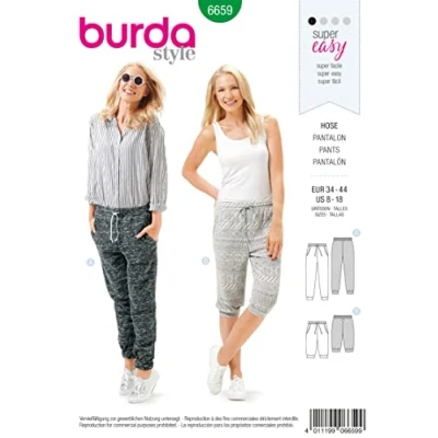 Image of Burda B6659 Pants Sewing Pattern Paper 19 x 13 1 cm White