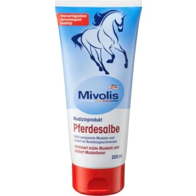 Image of Mivolis Horse Ointment Cools Tight Muscles and Relieves Stress Pain Vitalises Tired Reduces Muscle Soreness 200 ml