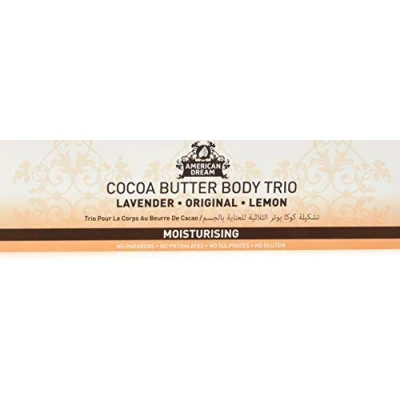 Image of AMERICAN DREAM Cocoa Butter Solid Complex Trio Featuring Original, Lemon and Lavender Fragrances, 168 ml