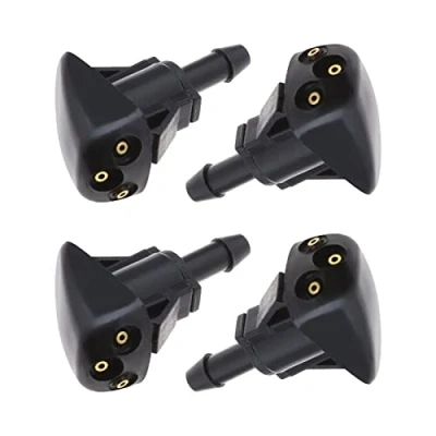 Image of VGOL 4x Car Front Windshield Wiper Washer Nozzles 98630YY000 986303K500 Windscreen Spray Jet Compatible with Elantra Accent Tucson Sorento i10