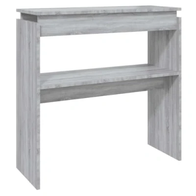 Image of vidaXL Console Table Grey Sonoma Engineered Wood Entryway Side for Hallway/Living Room 80 x 30 cm