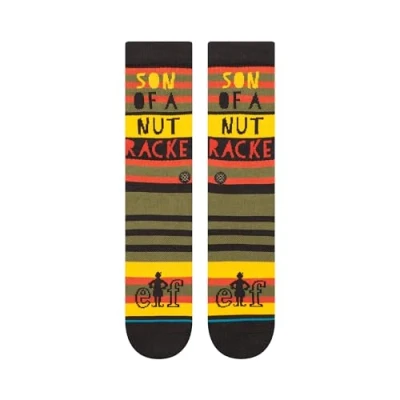 Image of Stance Crew Socks Elf Son of a Nut Cracker (Black, Medium)